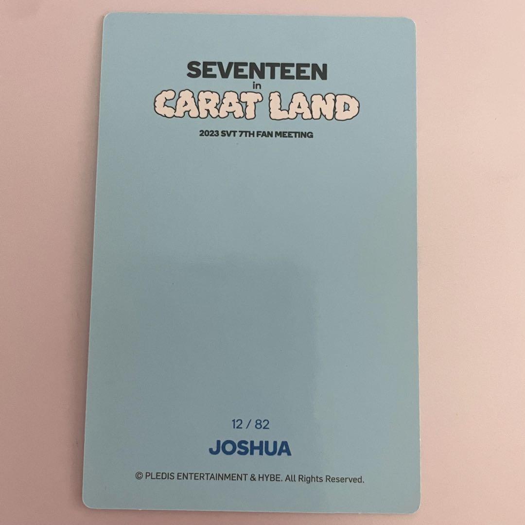 SEVENTEEN ジョシュア トレカ CARAT LAND 2023 セブチ - メルカリ
