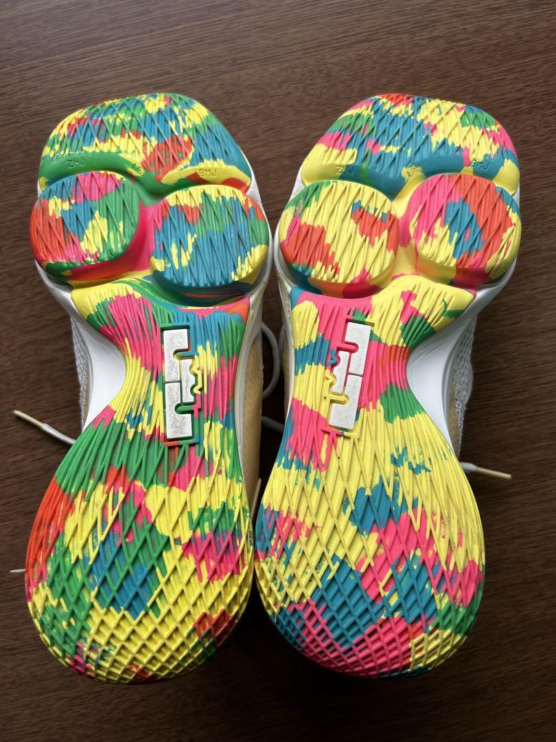 Nike バスケットボールシューズ ホワイト イエロー メンズ