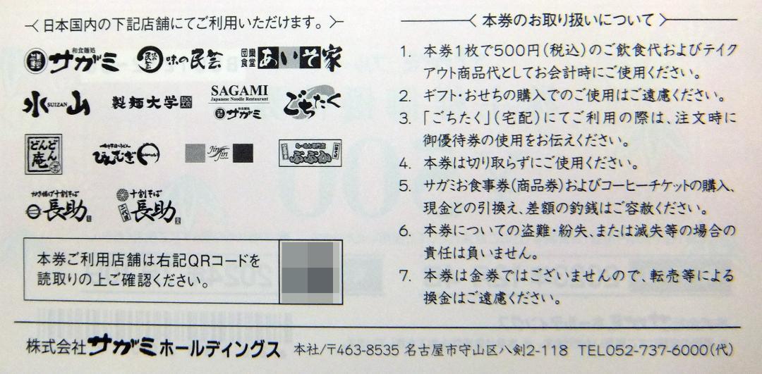 サガミ 15000円分 + SRS 12000円分 株主優待券 画像2