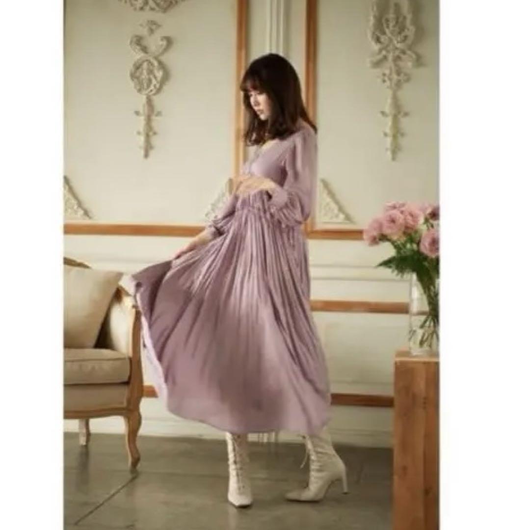 新品　herlipto Side Bow Vintage Twill Dress