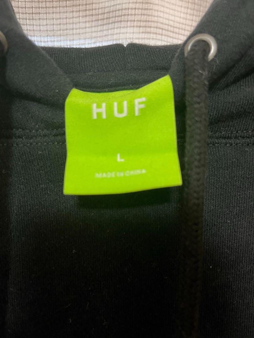 HUF カラフルロゴ パーカー Lサイズ 黒