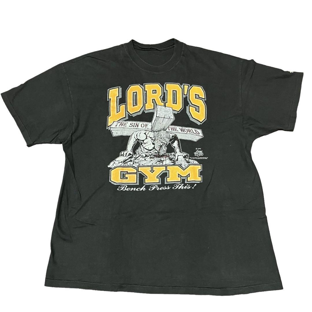 90S USA製 LORD'S GYM  ジーザスプリントTシャツ XXL相当