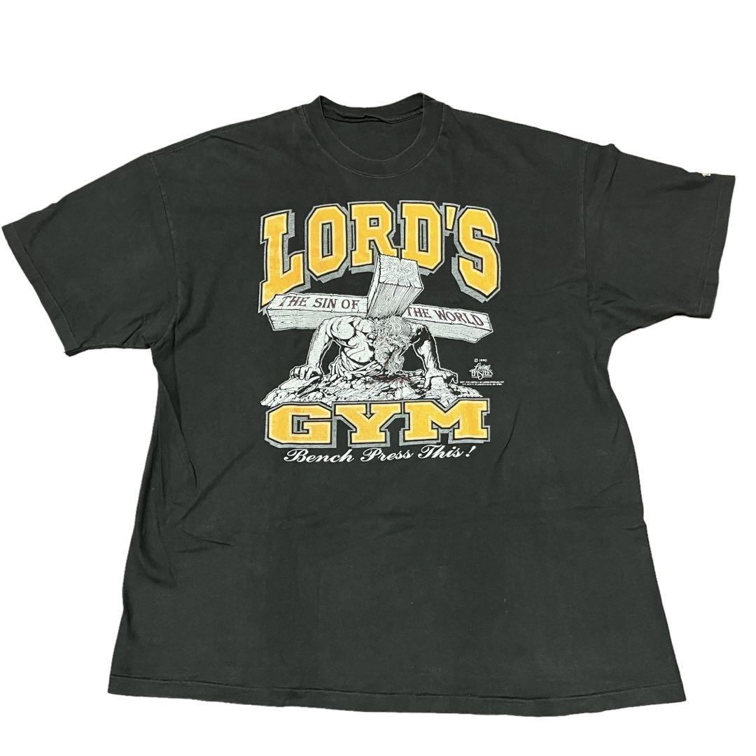 肩幅61cmLORD'S GYM 90‘ vintage プリントＴシャツ USA製