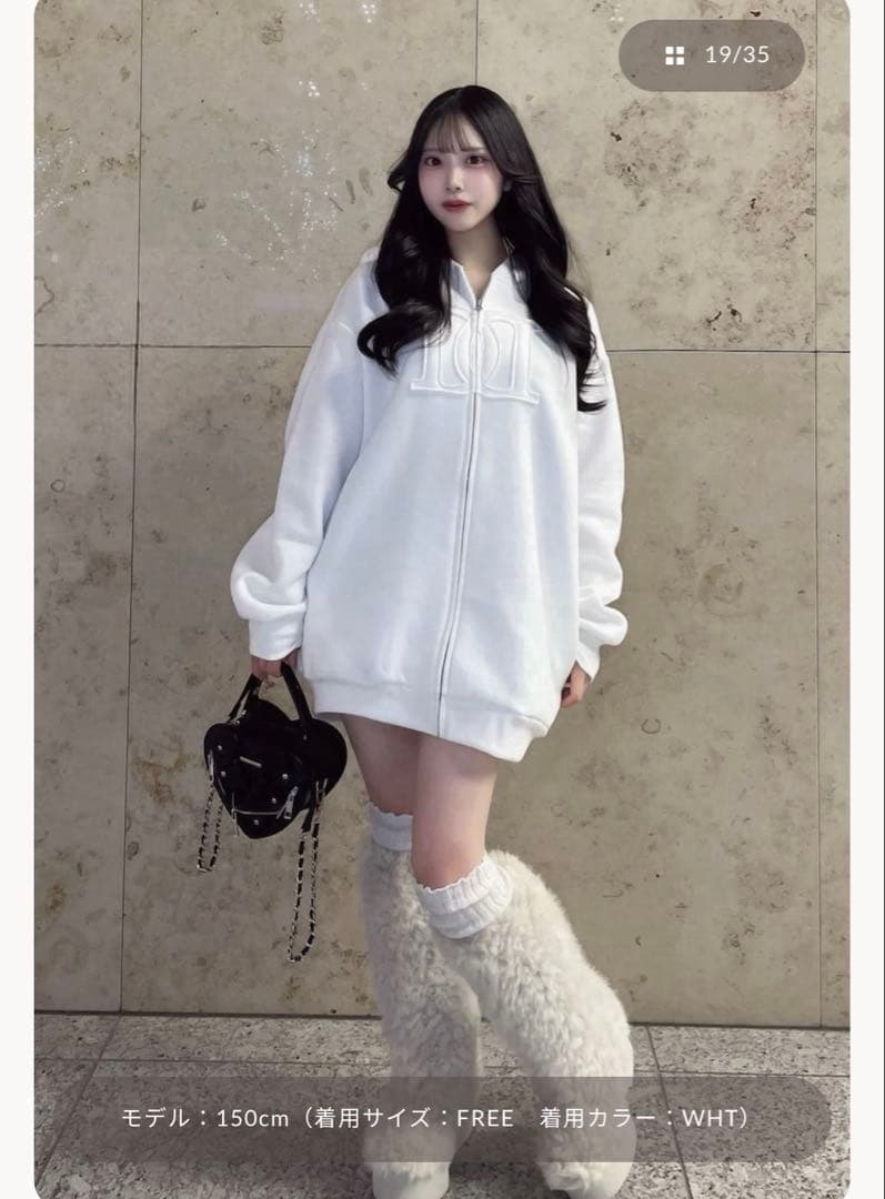 アップリケDDロゴパーカー - WHTFREE SIZE・Darich