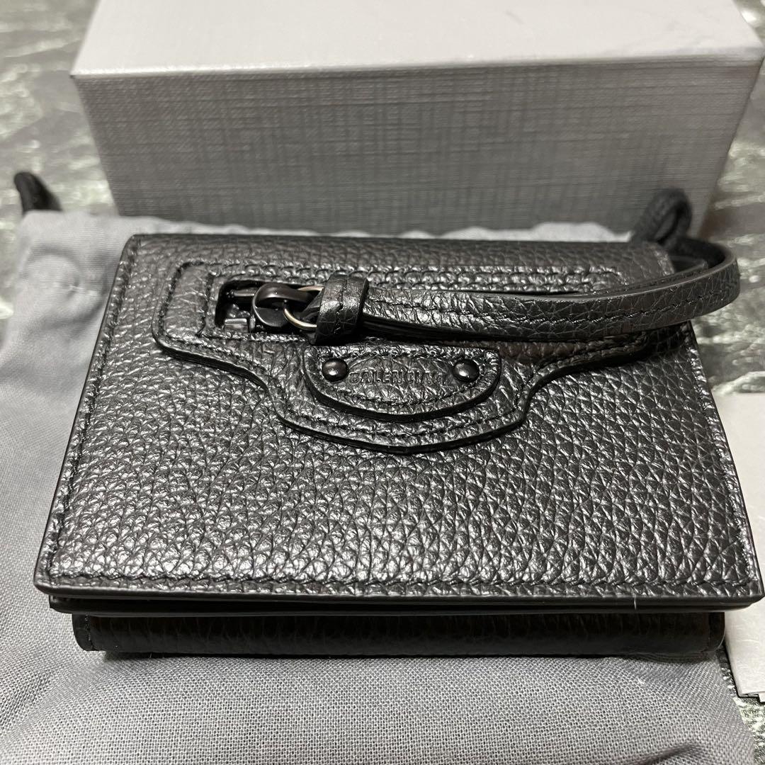新品未使用　BALENCIAGA ブラック 三つ折り財布