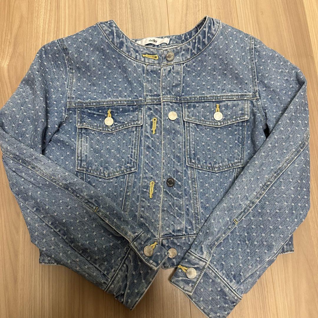 最終値下げ シェリエ sheller DOTジャガードデニムジャケット