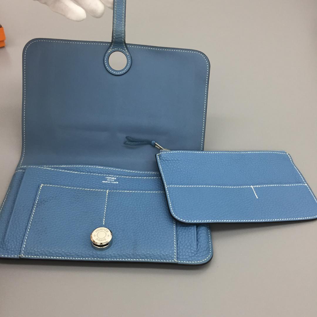 HERMESエルメス ドゴン 長財布 トゴ ブルー HERMESエルメス ドゴン 長財布 トゴ ブルー
