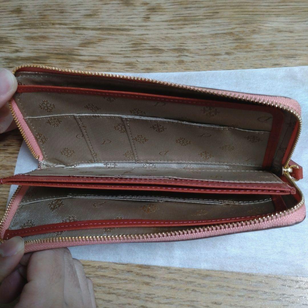 Dakota ダコタ 薄型ラウンドファスナー 長財布 ピンク
