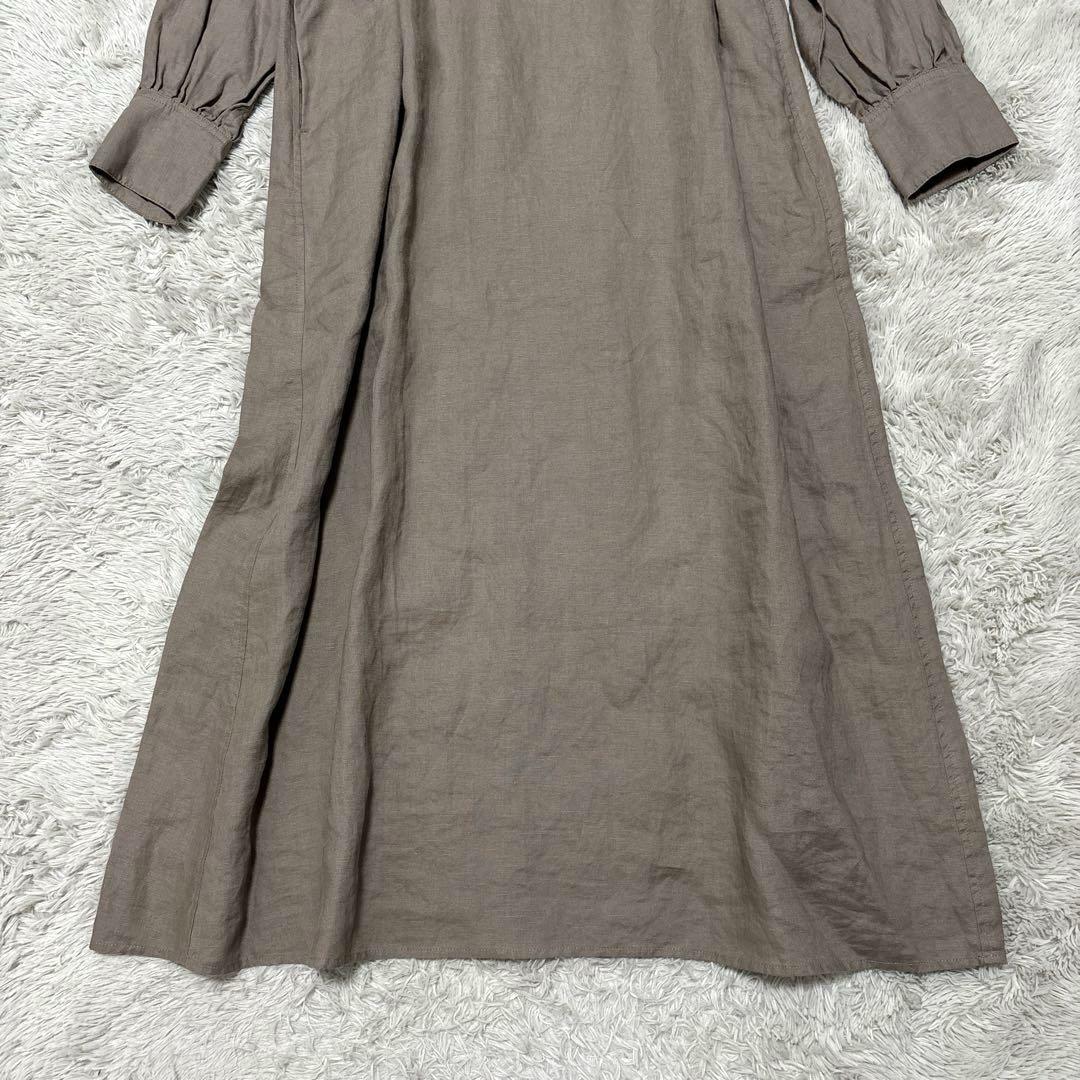 新品【green label relaxing】スキッパー リネンワンピース 麻