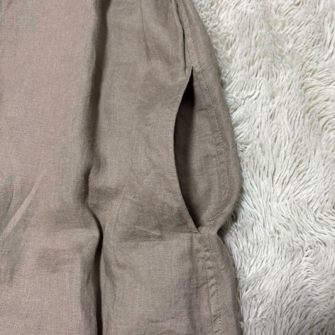 新品【green label relaxing】スキッパー リネンワンピース 麻