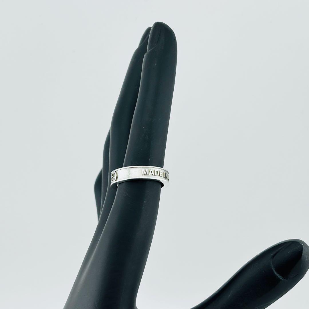 【美品】 GUCCI グッチ　リング　トレードマーク　シルバー　13号　154