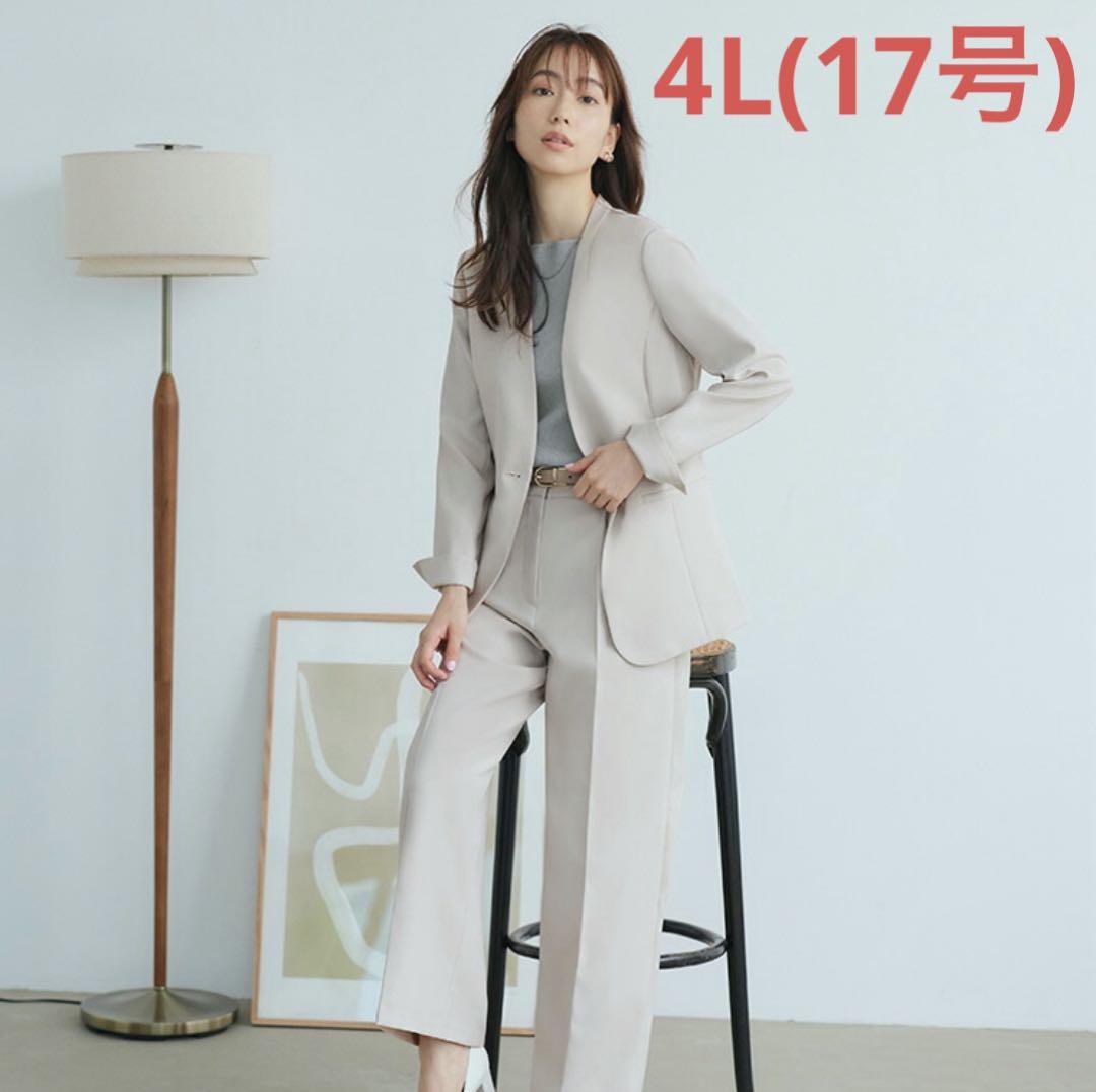 RUIRUE BOUTIQUE スーツ カラーレスジャケット ワイドパンツ