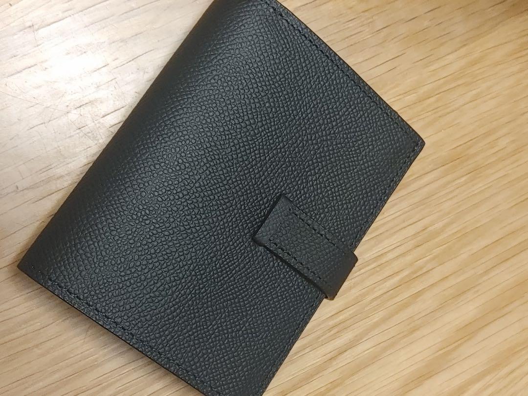 本革Hロゴ　ベアンミニ　二つ折り財布
