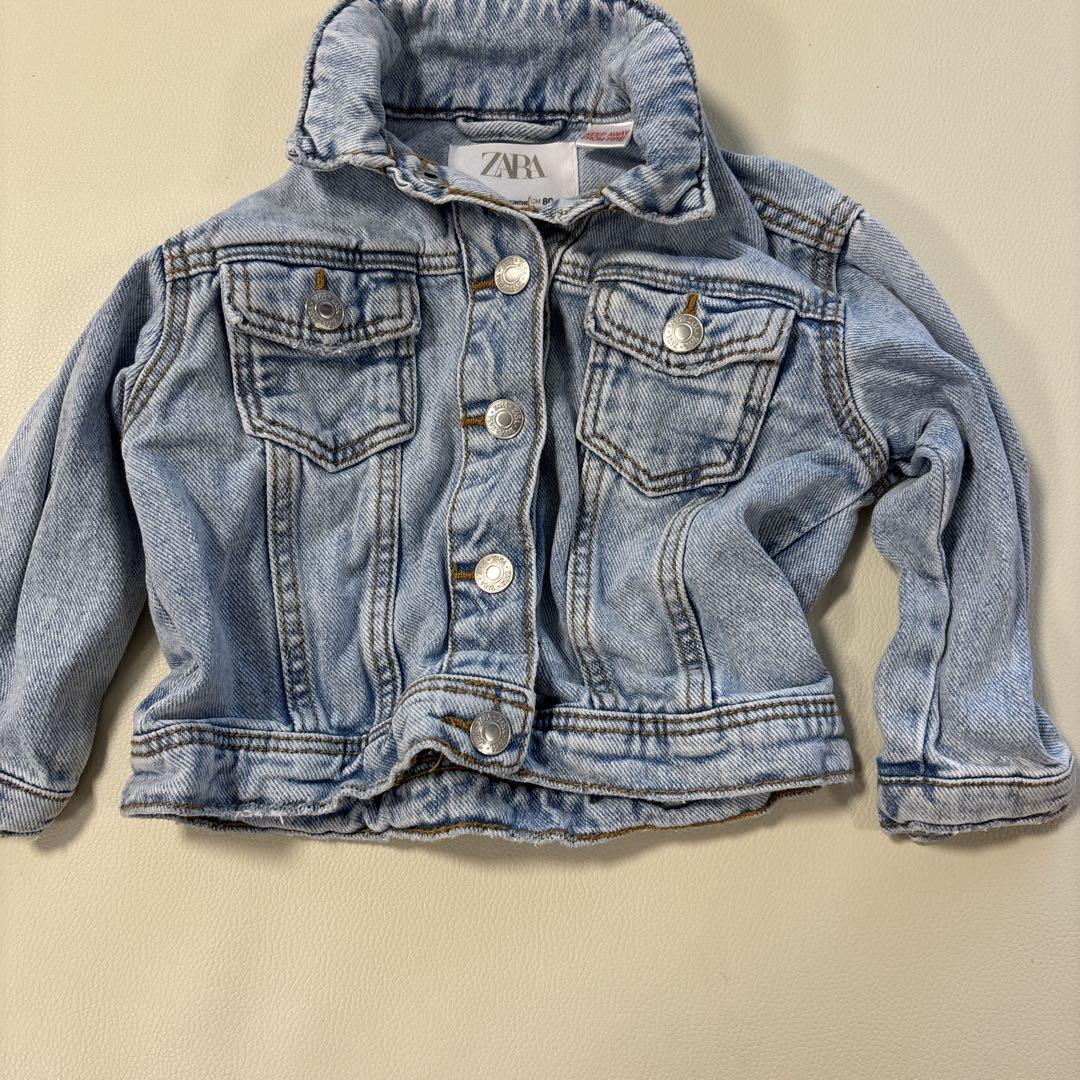 ZARA デニムジャケット サイズ80 ライトブルー - メルカリ
