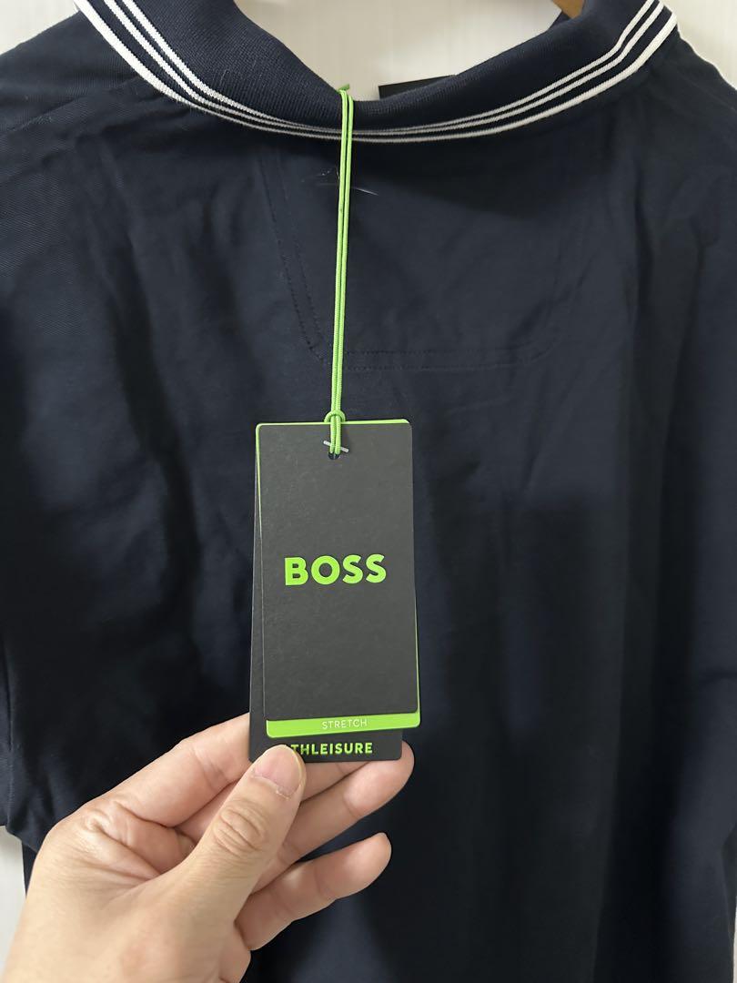 BOSS スリムフィット ネイビー ポロシャツ