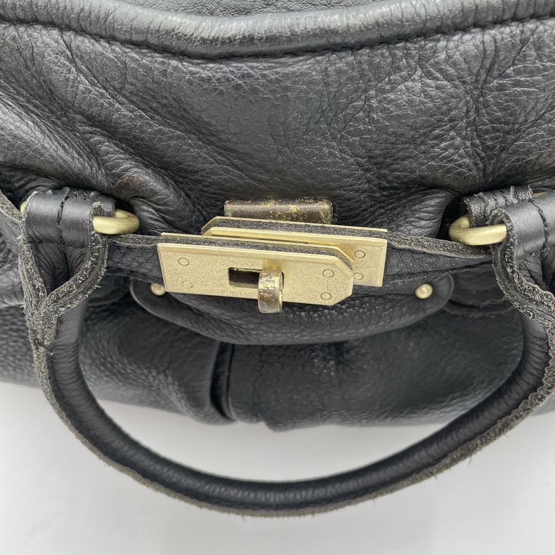 バッグ 00s archive gimmick Leather hand bag y2k 00s archive hand bag gimic leather y2k - メルカリ