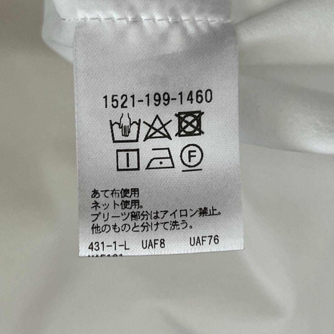 UNITED ARROWS オーガンジープリーツ カフス ブラウス