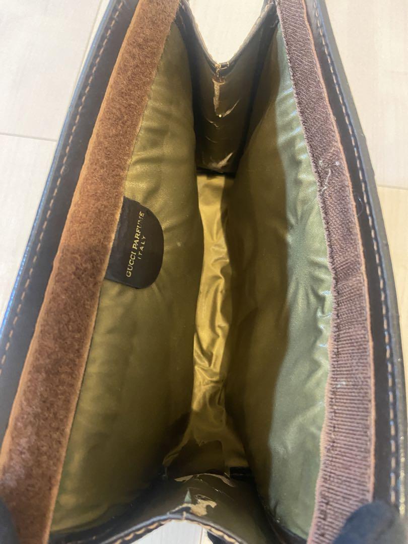 GUCCI セカンドバッグ　GG シェリーライン　PVC レザー　クラッチバッグ