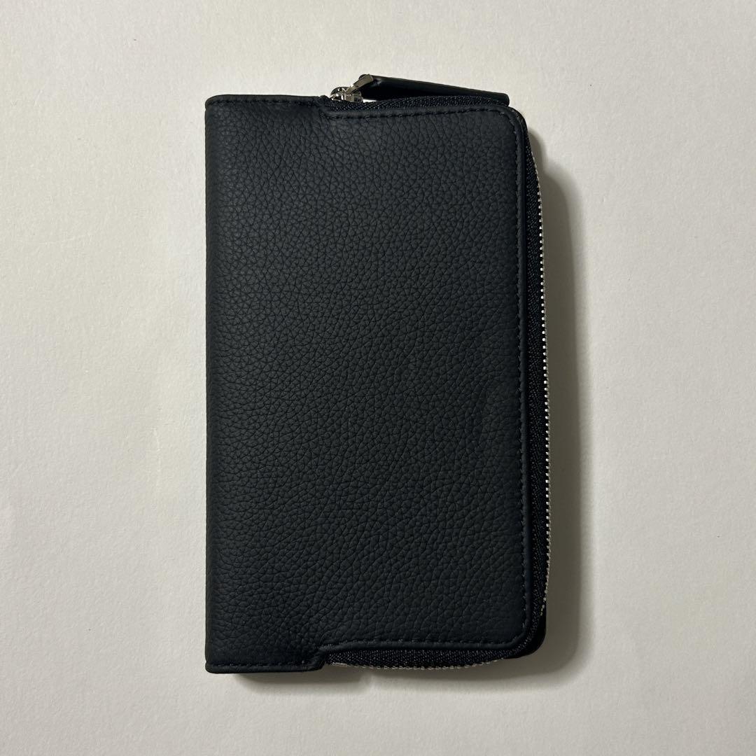 【新品未使用】デミュウDEMIU スマホケース+ストラップ ブラック