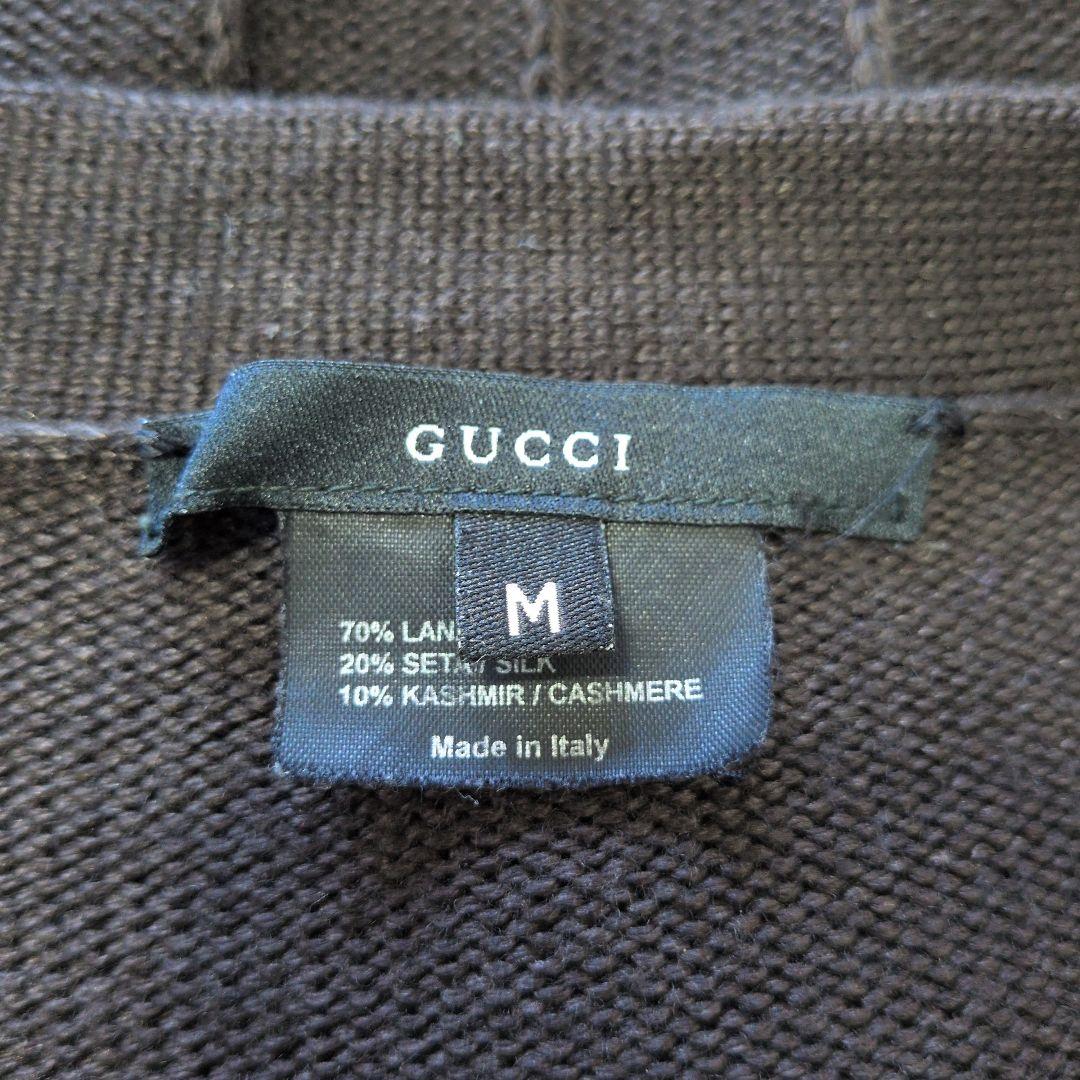 GUCCI ベルト付きカーディガン ブラウン
