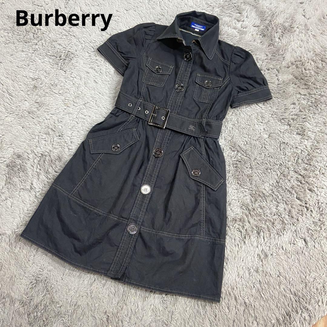 美品⭐️Burberry バーバリー ブルーレーベル 半袖 ワンピース
