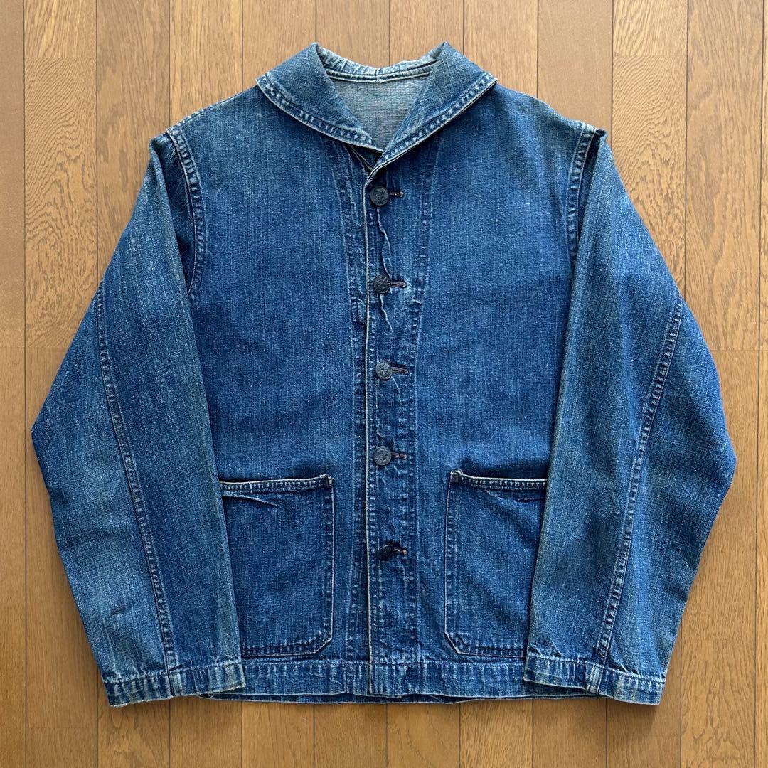 Yahoo!オークション - 40s us navy ショールカラー デニム
