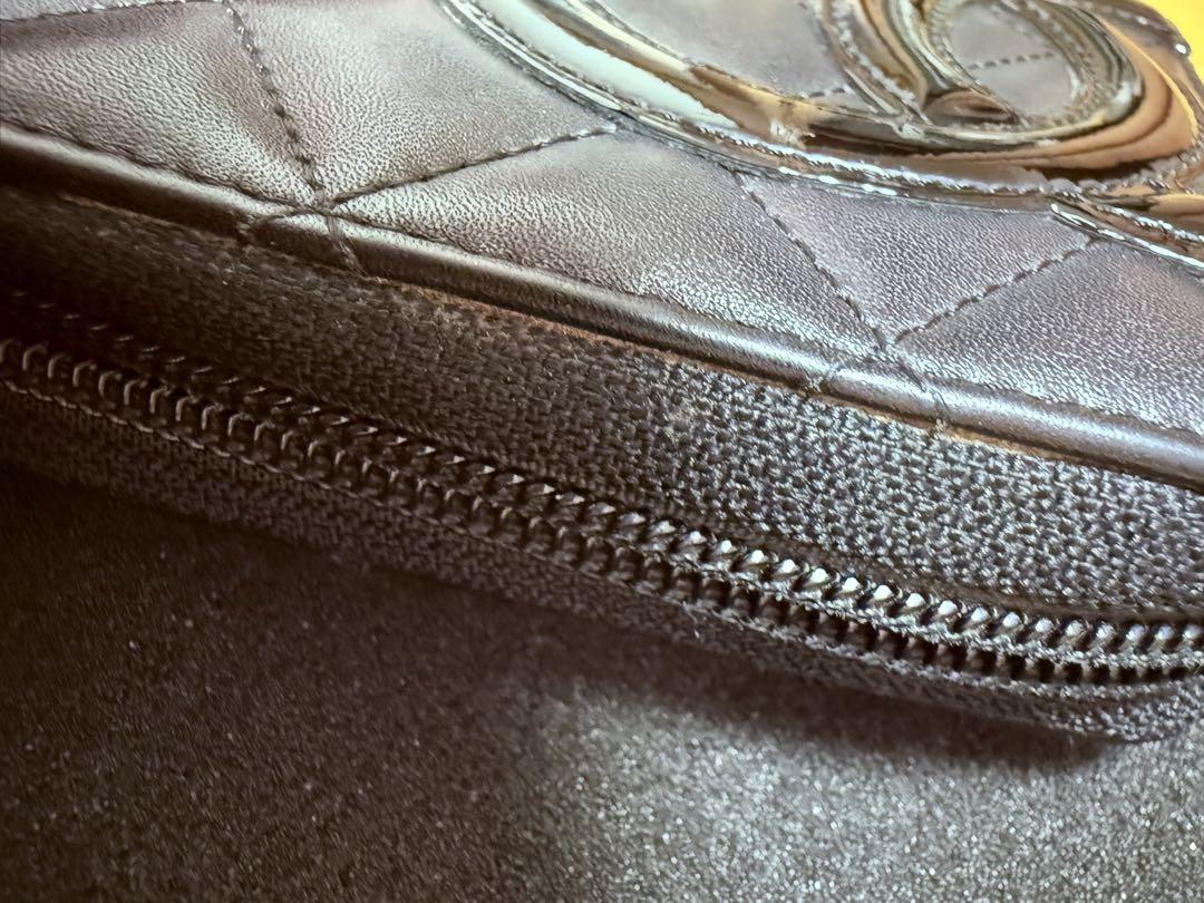 【美品】CHANEL シャネル　カンボンライン ラウンドファスナー　長財布