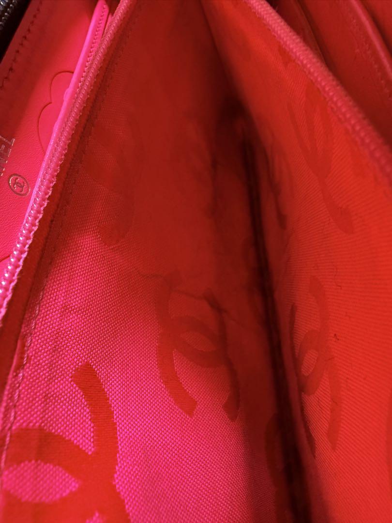 【美品】CHANEL シャネル　カンボンライン ラウンドファスナー　長財布