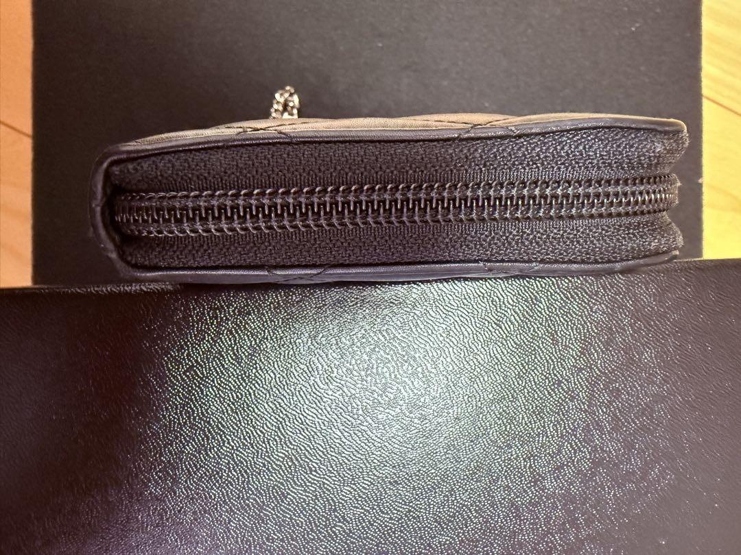 【美品】CHANEL シャネル　カンボンライン ラウンドファスナー　長財布