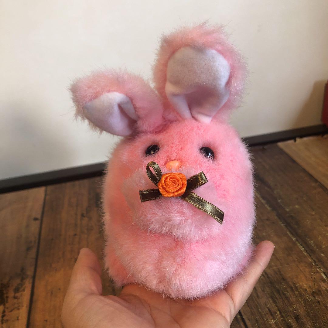 公式の店舗 昭和 レトロ ヴィンテージ ハーフムーン うさぎ ぬいぐるみ ピンク Riversidemedicalarts Com