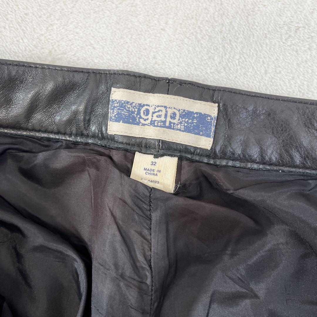 希少 OLD GAP ギャップ レザーパンツ《W32》 90s y2k