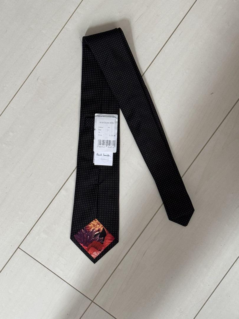 【新品】Paul Smith 黒 ドット柄 ネクタイ タグ付き