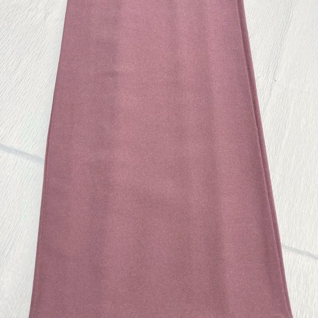 【美品✨】洗える着物　単衣　色無地　手縫い仕立て　くすみの紫がかった赤色　I2