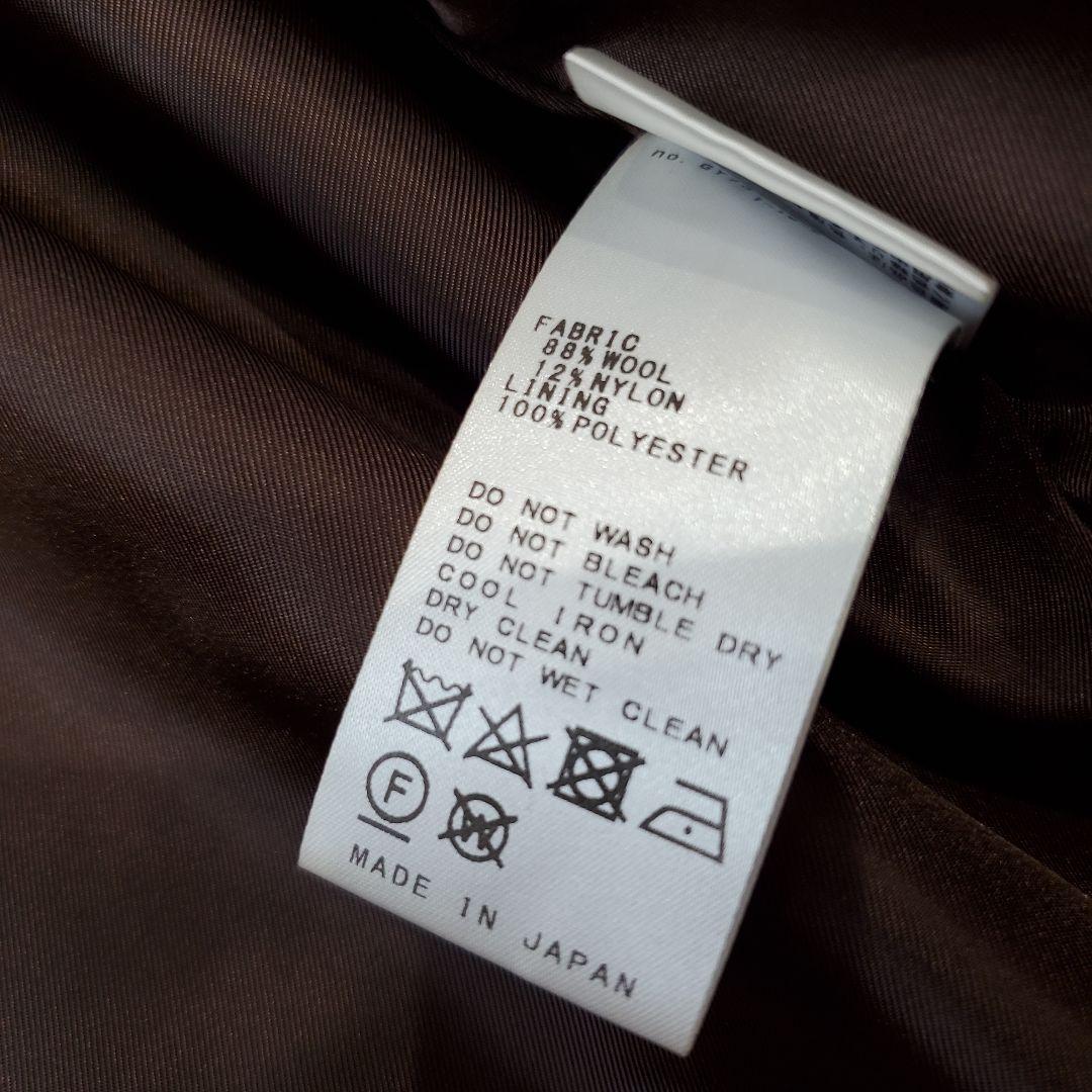 ウール ダブルブレスト ピーコート ブラウン系