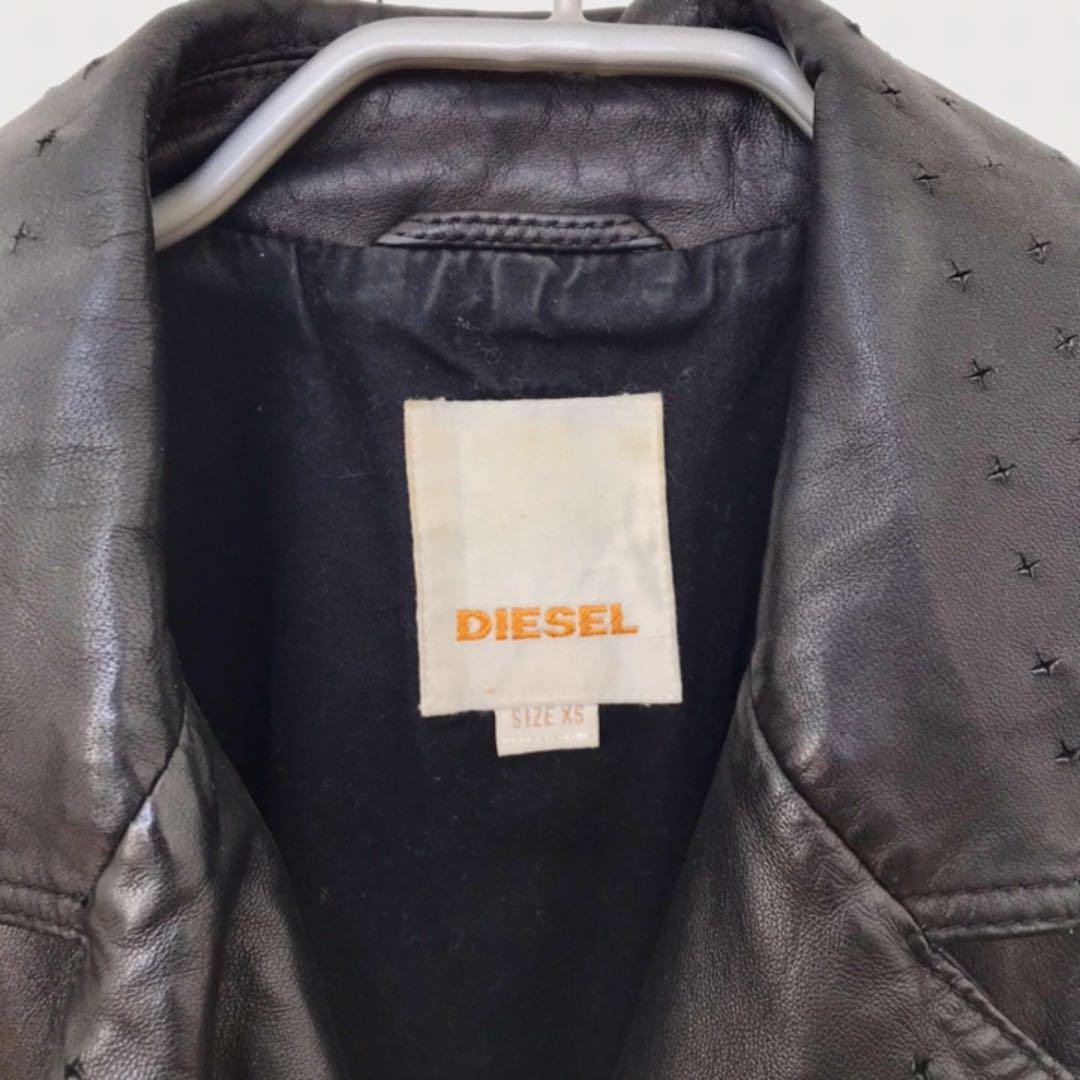 DIESEL レディース ライダースジャケット レザージャケット XS XS