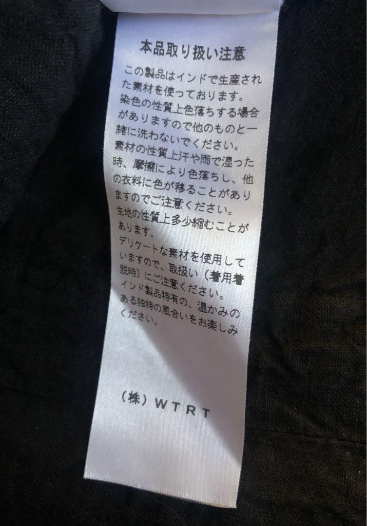Badhiya リネンキューバシャツ リネンシャツ ブラックLANTIKI
