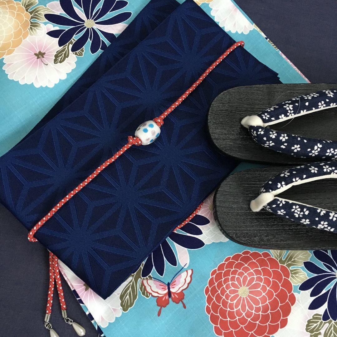 大注目】やさし♪小菊に舞胡蝶☆変わり織り 大人 浴衣☆新品 紺 浴衣