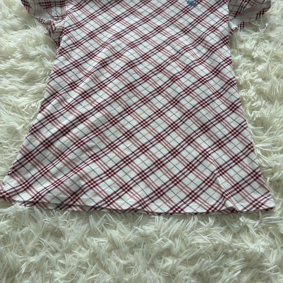 バーバリー　ブルーレーベル　M チェック柄 半袖Tシャツ ロゴ 人気✨ バーバリーブルーレーベル Tシャツ 半袖 Mサイズ ピンク