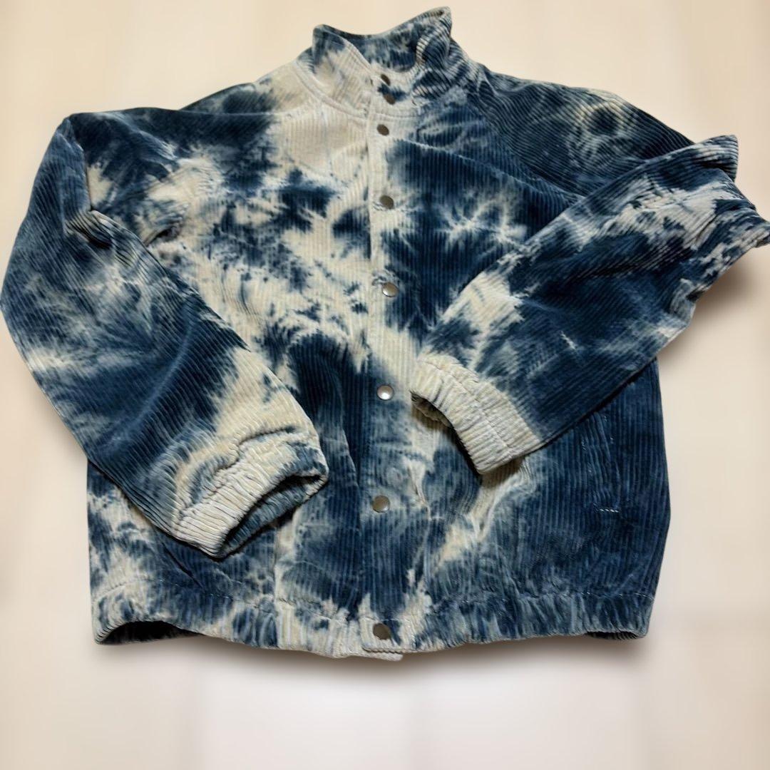 一点 コーデュロイタイダイブルゾン ベージュ×藍FREE SIZE・blondy
