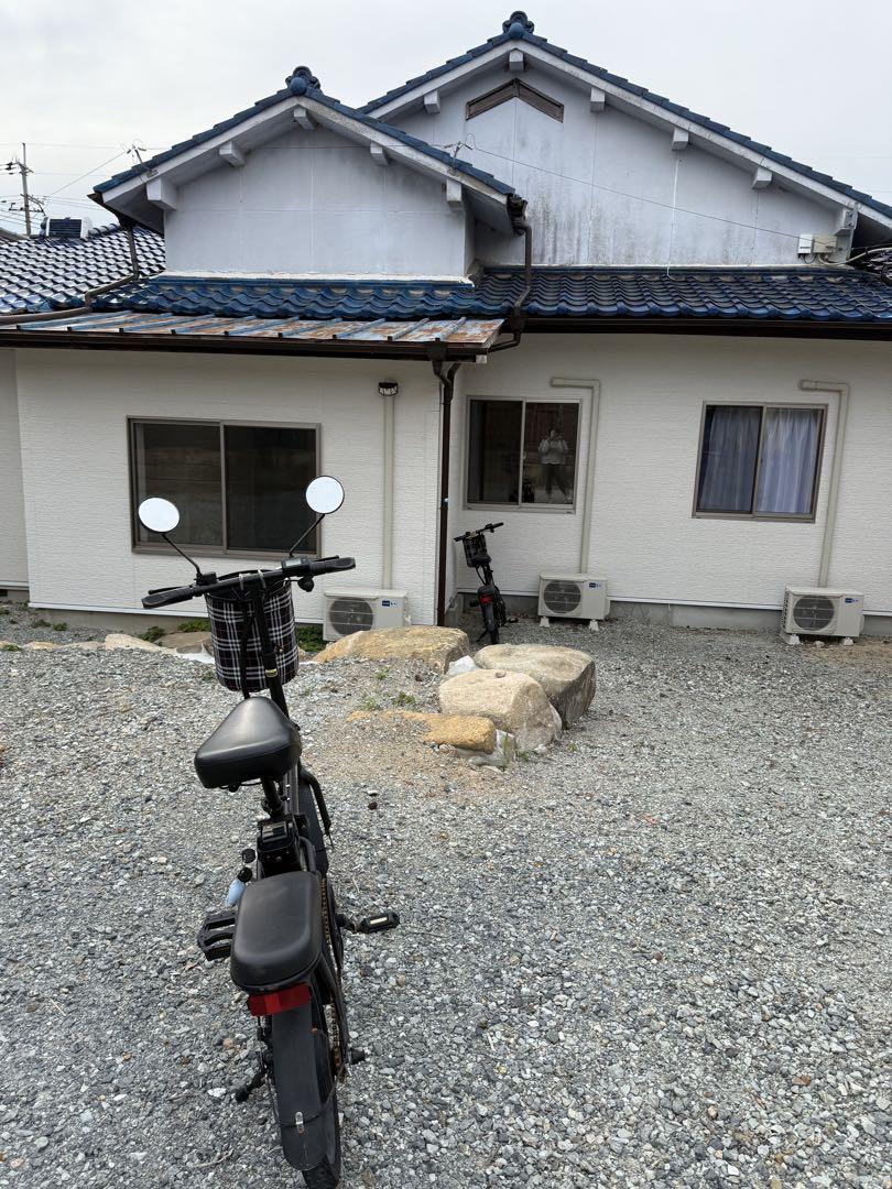 折りたたみ式電動自転車 ブラック チェックバスケット.