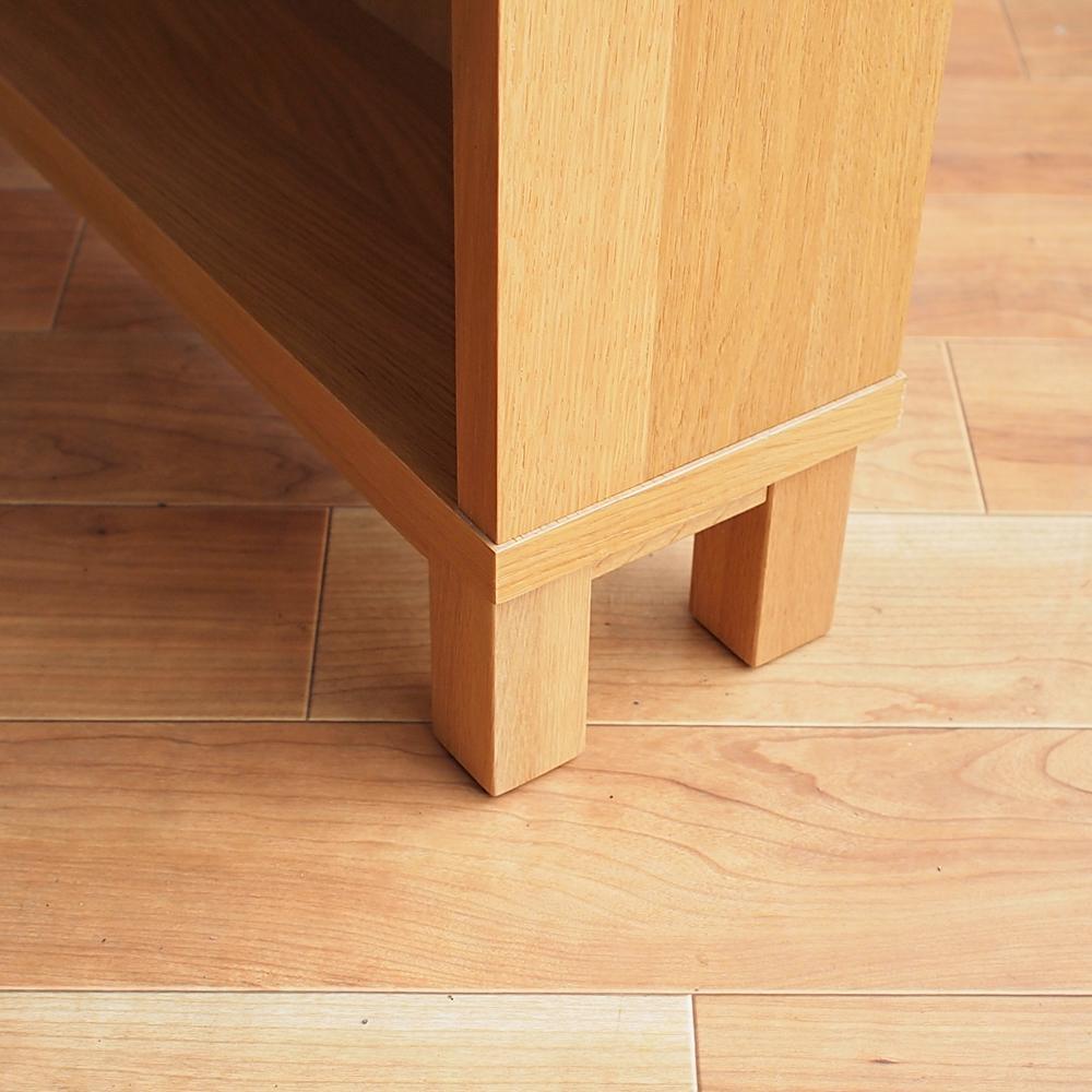 無印良品/MUJI オーク材 薄型ラック・ワイド小 奥行16cm 本棚