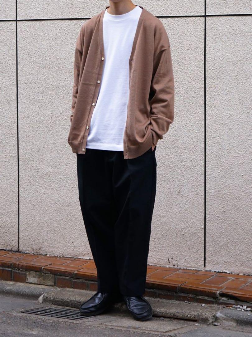 LENO COTTON KNIT CARDIGAN ベージュ L