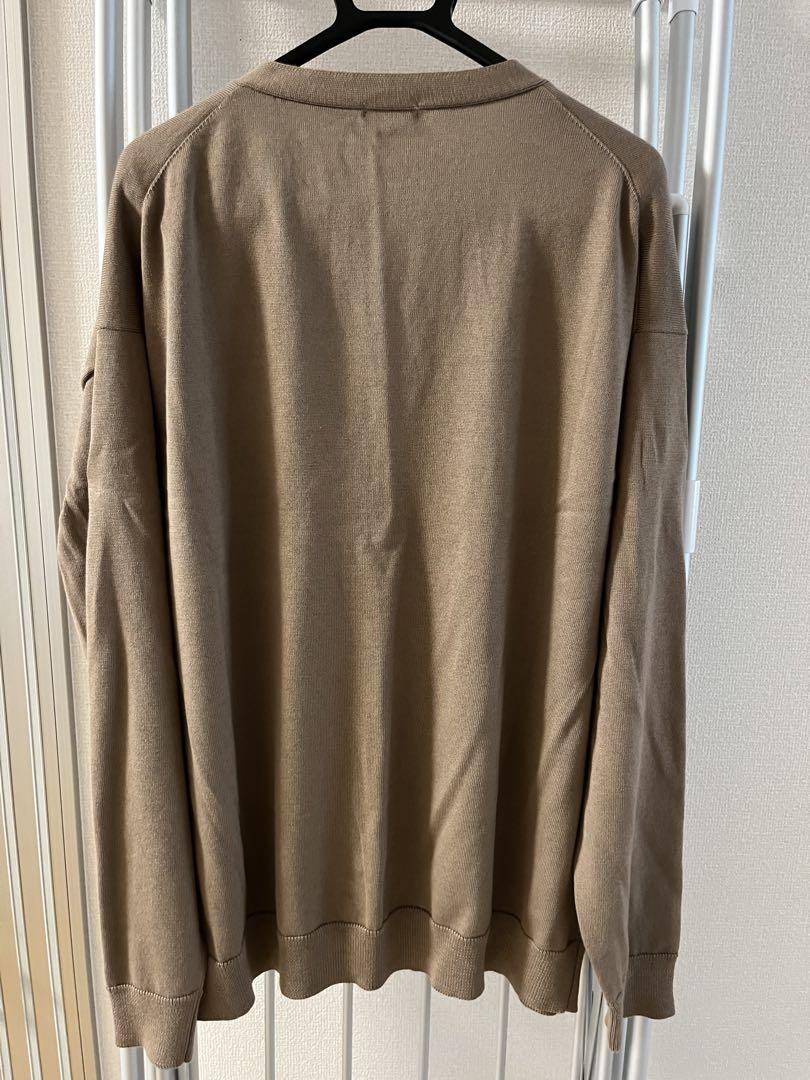 LENO COTTON KNIT CARDIGAN ベージュ L
