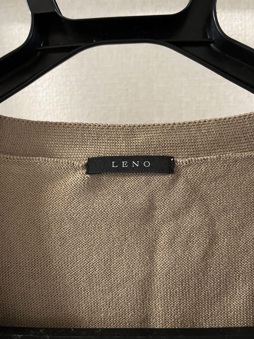 LENO COTTON KNIT CARDIGAN ベージュ L
