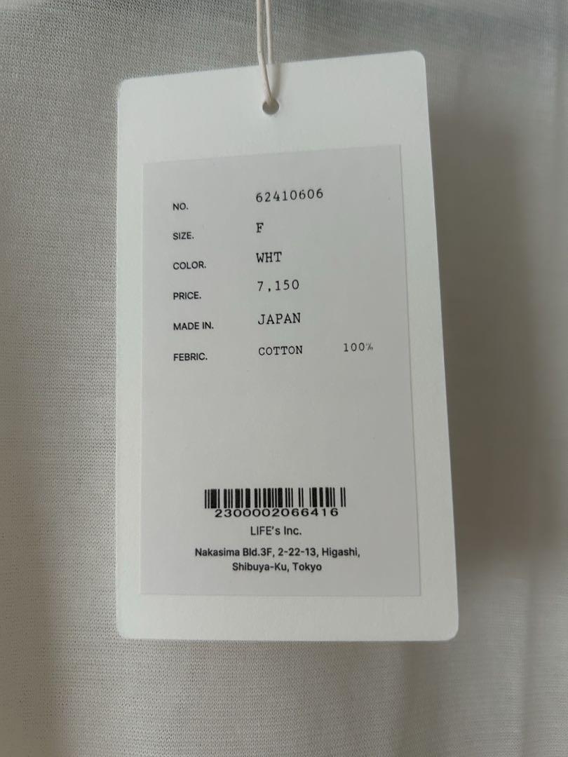 【anuke】　Sheer Slub T-shirts ホワイト