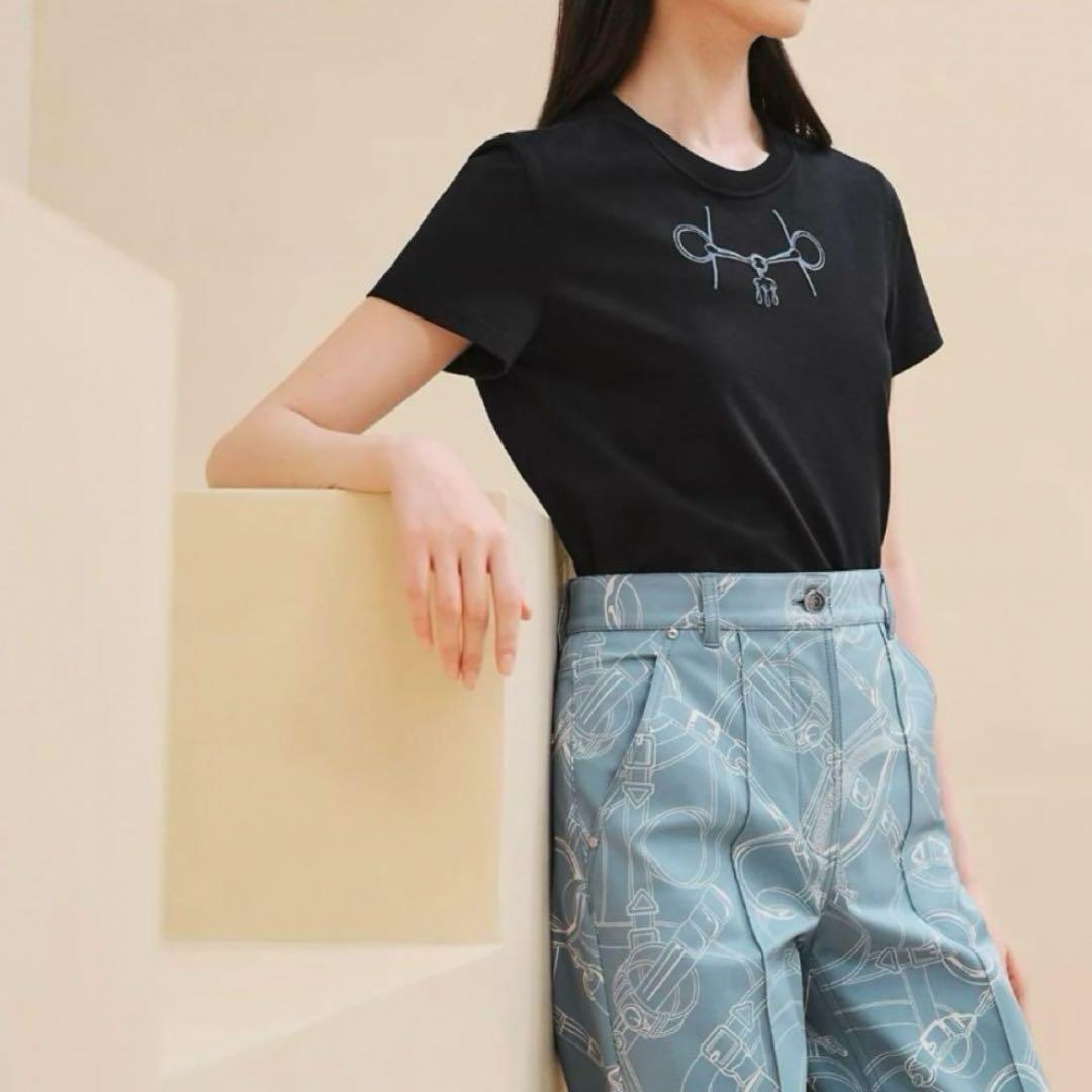 新品エルメス HERMES カルトゥッシュ トップス Tシャツ 36今期 新作