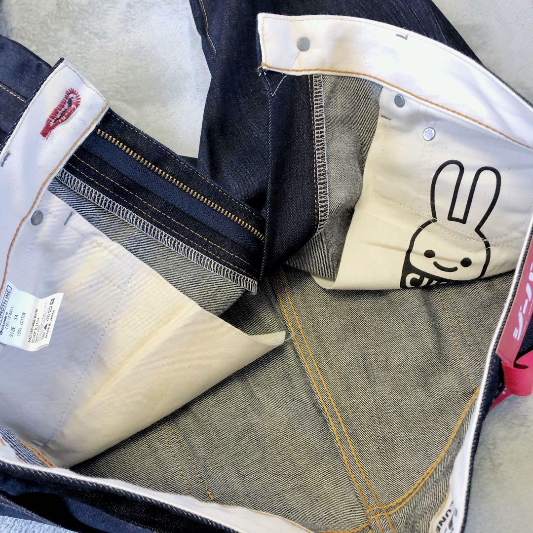 極美品✨CUNE デニムパンツ 普通 2連うさぎ 濃紺 サイズ34