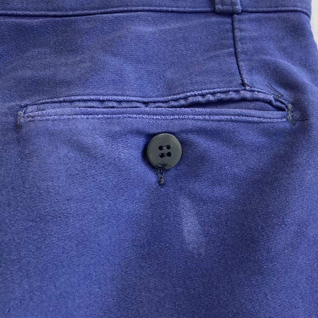 70s フレンチ モールスキンパンツ フェード パッチワーク 襤褸 ヴィンテージ