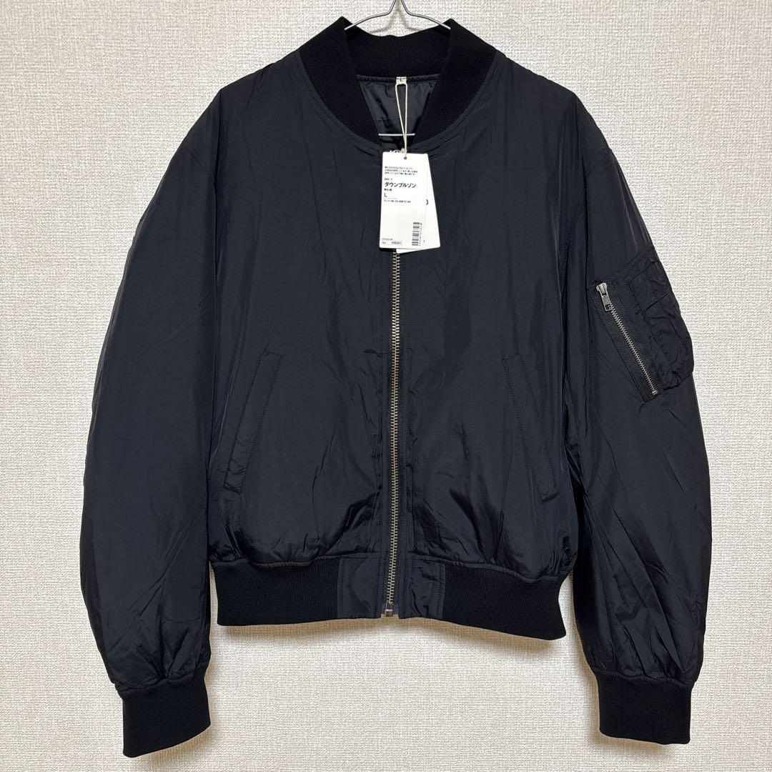 MUJI Labo 紳士 MA-1 ブルゾン ブラック L