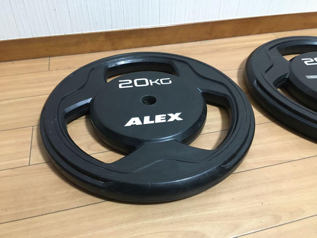 ② ALEX BPRラバープレート20kg x 1枚